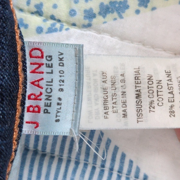 J Brand Low Rise Pencil Leg Jeans, Womens Size US 26 Dark Wash - Picture 9 of 9
